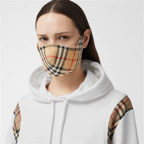 burberry vintage check cotton face mask|Burberry launches face masks .